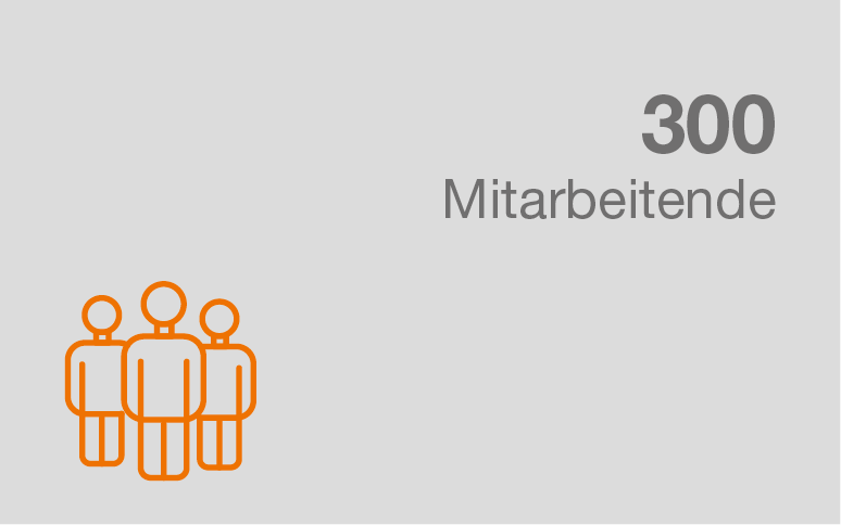 300 Mitarbeitende
