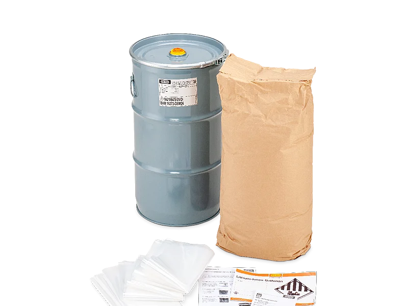 Akku-Sicherheitstonne mit Lieferumfang